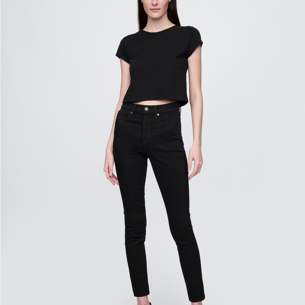 Sz 24P/00P GAP Women's Black High Rise True Skinny Jeans